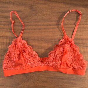 Madewell Red Lace Bralette Size M